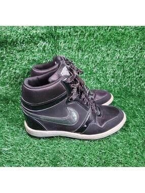 Nike Womens Force Sky High 629746-001 Black Casual Shoes Sneakers Size 7.5 Wedge